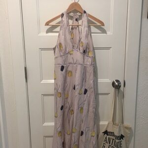 Anthropologie | HD In Paris | Spring Bulbs Flower Dress Maxi Halter